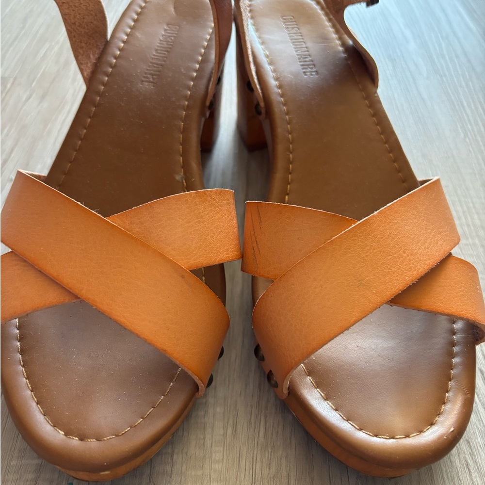 Women's Tan Vegan Leather Sandals